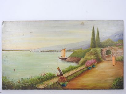20th century FRENCH school. Landscape with...
