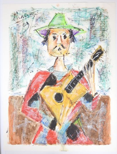 Roland CHANCO (1914-2017): Le Guitariste....