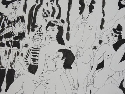 Roland CHANCO (1914-2017): Le Harem. Dessin...