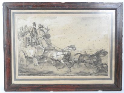 Horace VERNET (1789-1863), after. A stagecoach....