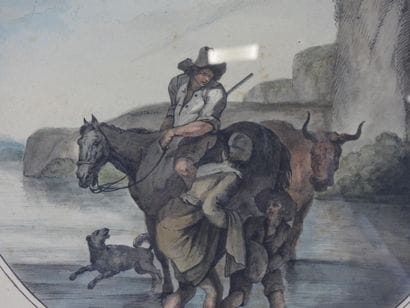 Ecole ITALIENNE du XIXème siècle : Scène...