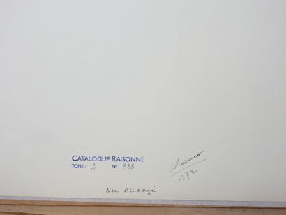 Roland CHANCO (1914-2017): Nu Allongé. Dessin...