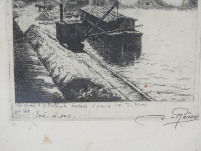 Marcelle BERT (20th). Dancer. Etching with...