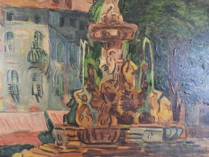 H. GUTTMAND (XXe) : Fontaine de provence....