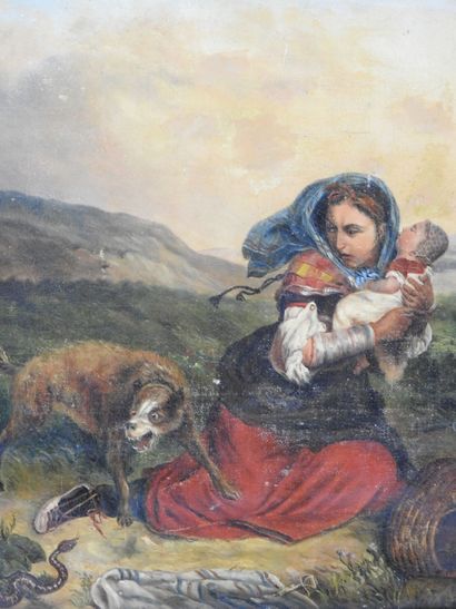 Nineteenth century school. The attack of...