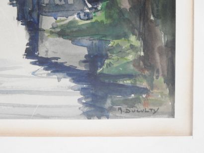 André DUCULTY (1912-1990). View of the bridge....