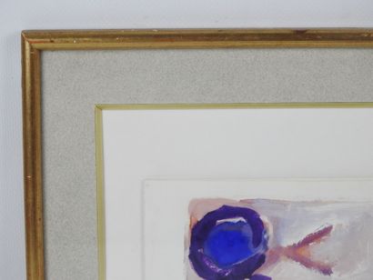 CARLIN (20th). Abstract composition. Lithograph...