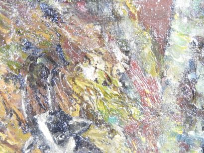 J. SANTINI (20th). Landscape animated with...