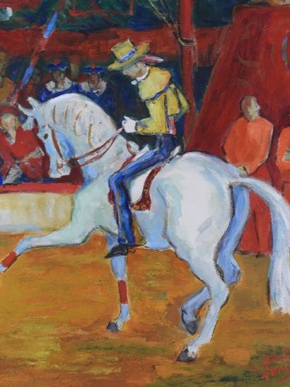 THEVENET (XXe) : Spectacle équestre au cirque....