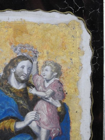 RELIGIOSA. Saint Joseph and Child. Engraving...