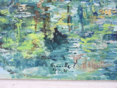 R. BRUNELLE (XXe). Cueillette sur les bords...
