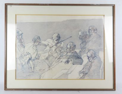Claude WEISBUCH (1927-2014) : Concert. Lithographie....