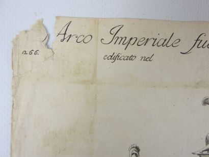 Ecole ITALIENNE du XVIII siècle. Arc impérial...