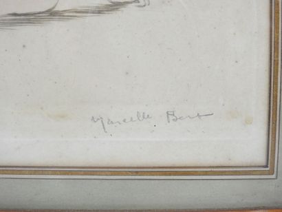 Marcelle BERT (20th). Dancer. Etching with...