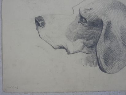 TROIS DESSINS au crayon graphite représentant...