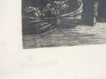 Stavros HOMERE (XIX-XX): Craftsmen. Print....