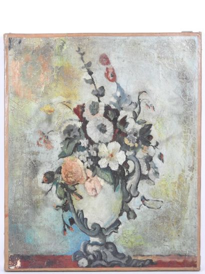 FRENCH school of the late 19th century. Flowers...