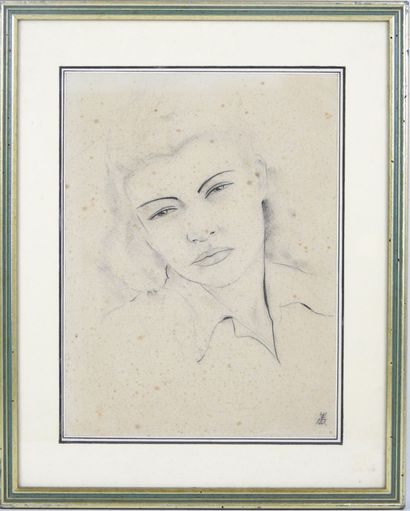20th century school: Portrait of a woman....