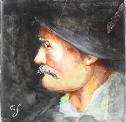 20th century FRENCH school. Portrait of a...