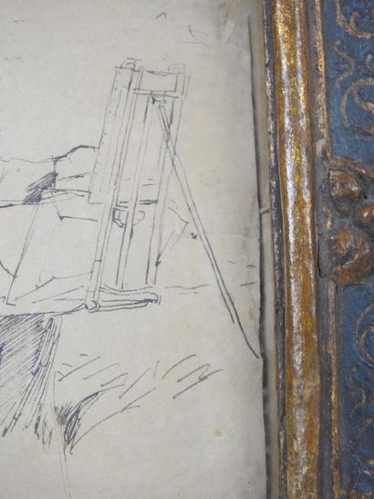 Ecole FRANCAISE du XIXème : Autoportrait...