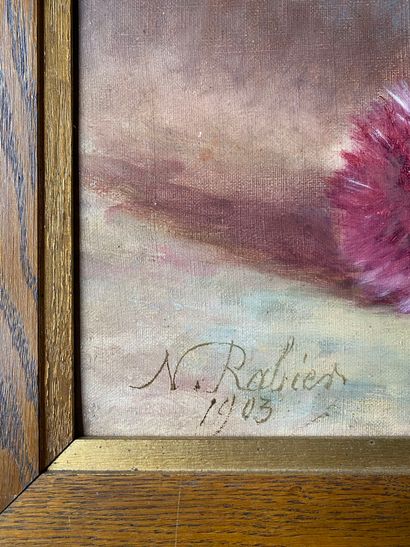 NARCISSE RABIER: Oil on canvas depicting...