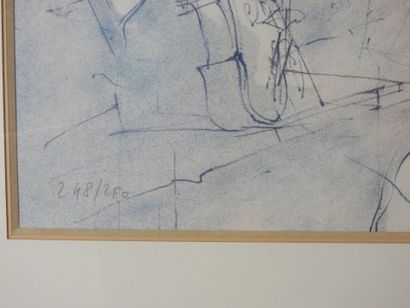 Claude WEISBUCH (1927-2014) : Concert. Lithographie....