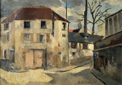 GUILAINE LAMBERT (XXème) : Huile sur toile....