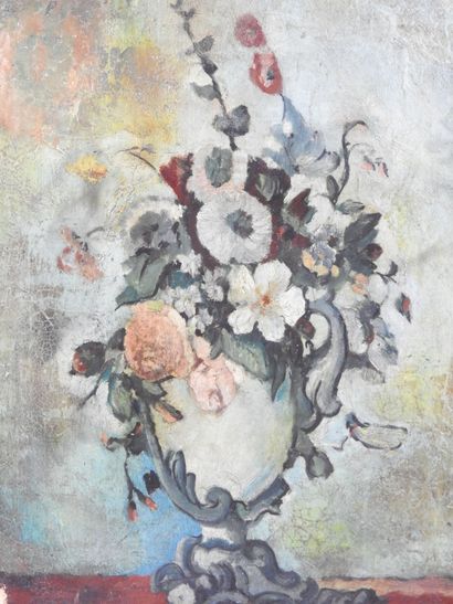 FRENCH school of the late 19th century. Flowers...