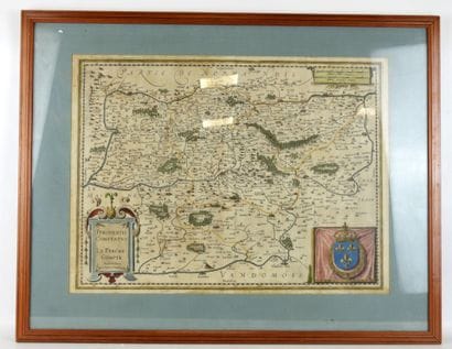 CARTE ANCIENNE du Comté du Perche, cartouches...