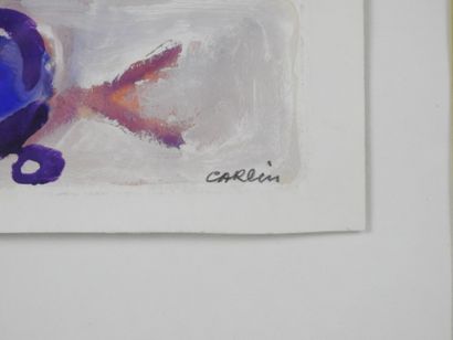 CARLIN (20th). Abstract composition. Lithograph...