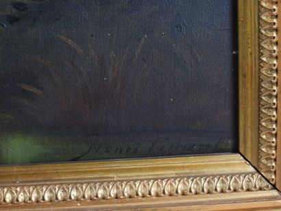 Henri TINANT (XXe) : Paysage. Huile sur toile....