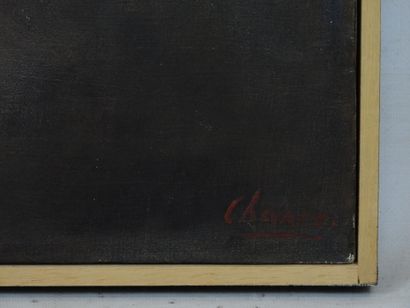 Roland CHANCO (1914-2017): Christ. Huile...