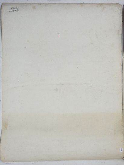 INDE. Divinités. Deux dessins à l'encre et...