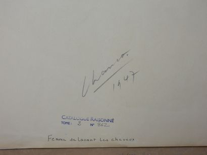 Roland CHANCO (1914-2017): Femme se lavant...