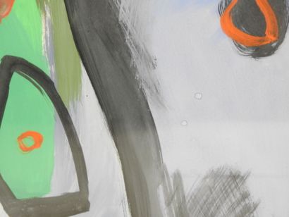 UKRAINIAN School. Abstract composition. Gouache...