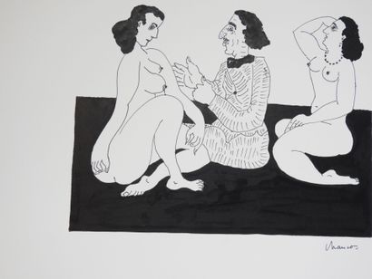 Roland CHANCO (1914-2017): Personnages assis....