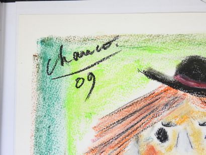 Roland CHANCO (1914-2017): Clown à la Fleur....