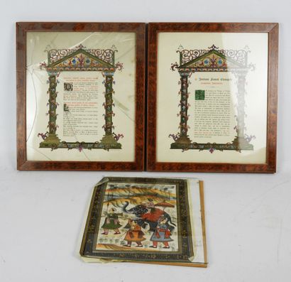 DEUX CHROMOLITHOGRAPHIES - Canon d'autel....