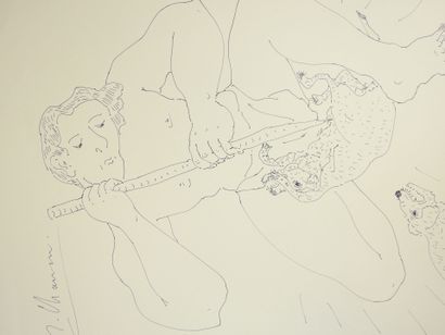 Roland CHANCO (1914-2017): Chasseur. Dessin...