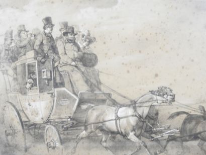 Horace VERNET (1789-1863), after. A stagecoach....