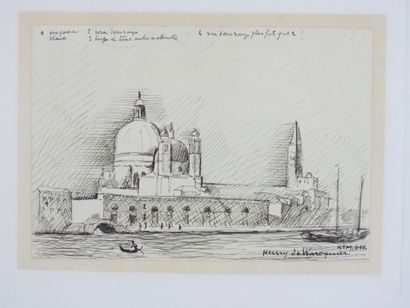 Henry DE WAROQUIER (1881-1970): View of Venice....