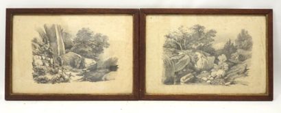 20th century FRENCH SCHOOL: Landscapes. Two...