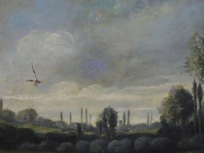 A.DANTON (XIX-XXe): Paysages. Deux huiles...