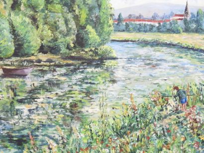 R. BRUNELLE (XXe). Cueillette sur les bords...