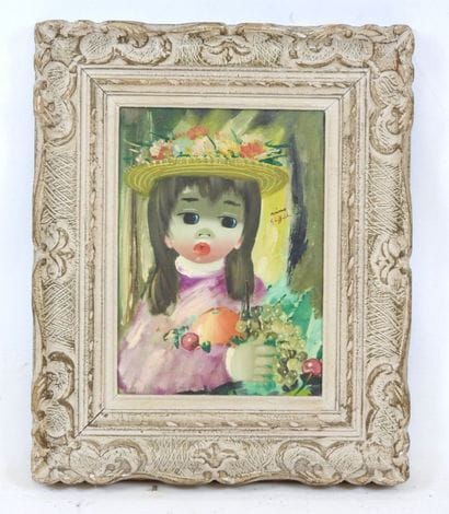 Nino GUIFFIDO (XX) : Portrait de jeune fille...