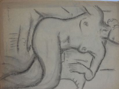 Roland CHANCO (1914-2017): Nu Accoudé. Dessin...