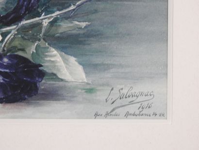 L. SALVAGNAC (XXth). Watercolor. Signed,...