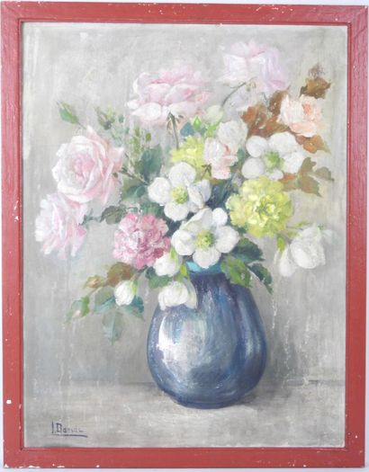 J. DARSAL (XXe). Nature morte au bouquet...