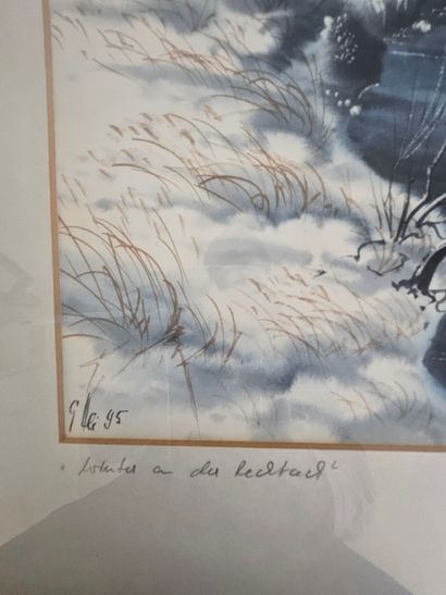 Gerhard HEINRICH (20th).
Winter.
Watercolor...