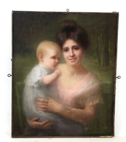 Gabriel de Cool (1854 - 1908) : Maternité....